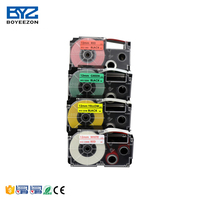 Pita Label Kompatibel Boyeezon Harga Terjangkau BYZ-18WE Hitam di Putih 18mm Pita Printer C Asio Ez Label Printer Label Printer