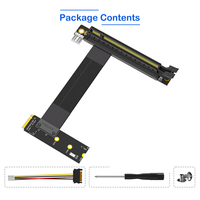 Câble adaptateur M.2 Key-M NVMe vers PCI-E 16X en alliage d'aluminium pour l'extension des cartes graphiques (en stock)
