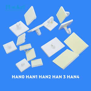 Clips adhesivos para rejilla de techo Botones Anillos colgantes ovalados Alambre C Ganchos de unión - Product Image 3