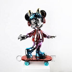 Estatua Coleccionable de Ratón de Resina, Figura de Animal Creativa con Cromado Electrolítico, Escultura <span class=keywords><strong>Pop</strong></span> Art - Product Image 1
