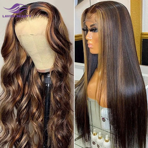 Perruques cheveux humains indiens Remy perruques dentelle Full Hd sans colle perruques cheveux humains vague d'eau vierge Hd dentelle 250% perruque - Product Image 5