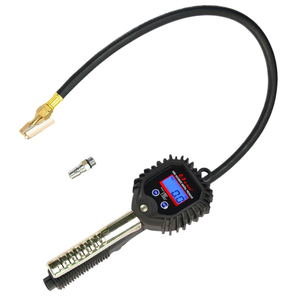 Car digital tire pressure gauge ergonomic grip metal joint real-time pressure reading suitable for all kinds of scenes spot - Product Image 1