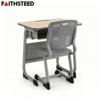 Meubles de classe universitaires et collégiaux en métal personnalisables, chaise et bureau pour enfants, solution pour les élèves