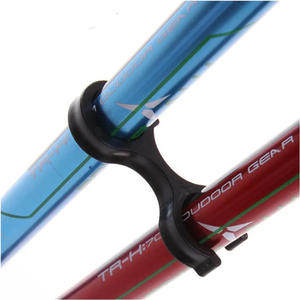 Hebilla en forma de ocho para bastón de senderismo, clip de plástico negro para accesorios de bastón de senderismo al aire libre, talla única, conveniente - Product Image 5