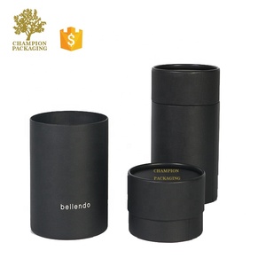 Custom Logo Biodegradable Loose Tea Box Container Cardboard Cylinders Round Gift Kraft Paper Tube For Candle Jar Packaging Box