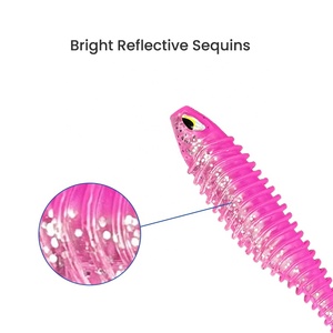 <span class=keywords><strong>Esche</strong></span> da pesca <span class=keywords><strong>in</strong></span> plastica morbida da 4.7g/9.3g di lacci da pesca <span class=keywords><strong>in</strong></span> <span class=keywords><strong>Silicone</strong></span> vermi - Product Image 3