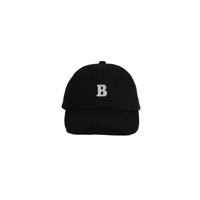 Gorra de béisbol ajustable con borde curvo bordado de letras B de 6 paneles de algodón de Color sólido personalizado de alta calidad