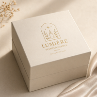 Scatola Regalo Personalizzata di Lusso con Nuovo Design Stampato in Cartone Rigido Grigio per Vino, Profumi e Candele Profumate