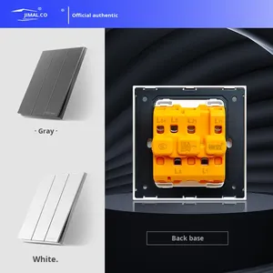 진마이 초박형 <span class=keywords><strong>3</strong></span>방향 1방향 스위치 |   호텔 및 가정용 벽 스위치용 난연 및 방화 회백색 - Product Image 3