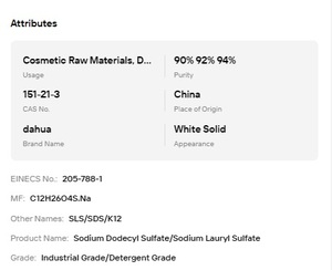 Lauril Sulfato de Sodio SLS K12 de Alta Pureza (90%-94%), Grado Industrial, Materia Prima para Productos para el Cuidado del Cabello - Product Image 6
