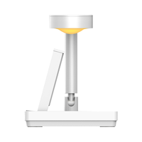 Custom Logo Multifunctionele 4 In 1 Draadloze Oplader Stand 15W Snel Opladen Mobiele Telefoonhouder Bureau Met Lamp En Wekker F5