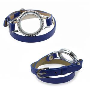 Bọc Vòng đeo tay nổi kính bộ nhớ mề đay với Twist vít gia truyền mặt PU da/da thật đầy màu sắc bọc vòng đeo tay - Product Image 1