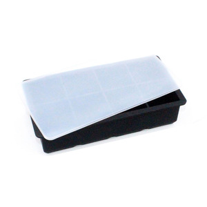 Moules à glaçons en silicone sans BPA, réutilisables, 4, 6 ou 8 grilles, pour grands glaçons, avec couvercles, écologiques, grands bacs à glaçons carrés - Product Image 3
