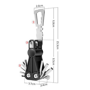 Kits d'outils pour vélo 18 en 1, clé hexagonale multifonctionnelle, coupe-chaîne, buse de gonflage CO2, outil de réparation de vélo - Product Image 4
