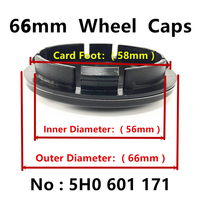Tapas Centrales para Ruedas de Coche de 55 mm, 56 mm, 63 mm, 65 mm, 66 mm, 70 mm, 75 mm, 76 mm para VW CC Golf Polo Bora JETTA Passat, Accesorios para Tapas de Rueda