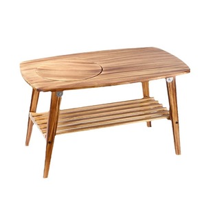 Table de camping multifonctionnelle en bois massif pour l'extérieur, foyer pliable, barbecue, réchaud et table à thé - Product Image 2