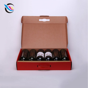 Personalizado botella de cerveza plegables de cartón 6 <span class=keywords><strong>vino</strong></span> de la botella de <span class=keywords><strong>vino</strong></span> de llevar la caja de regalo - Product Image 1