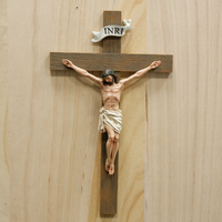 Vente en gros d'usine Statues religieuses catholiques Résine Chrétienne Décoration murale personnalisée Article religieux catholique Polyr