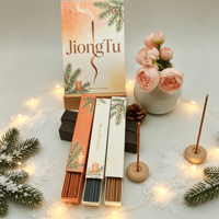 Boîte à encens personnalisée de Noël avec tiroir, motif arbre de Noël vintage, bâtonnets d'encens multicolores, boîte cadeau parfumée pour les fêtes, vente en gros