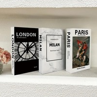 Boîte de rangement décorative rectangulaire ouvrable en papier imitation livre, style moderne et minimaliste, pour la décoration de bureau et de la maison