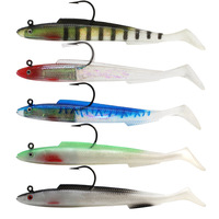 Leurre souple de pêche Afishlure de qualité supérieure, leurre artificiel en forme d'anguille de mer, faux leurre en forme d'anguille de sable à queue de pagaie