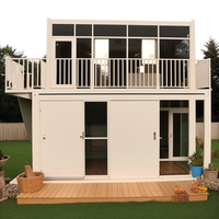 Casa Prefabricada Modular Desmontable de Dos Pisos, Casas Contenedor Prefabricadas de Bajo Costo con Instalación Rápida