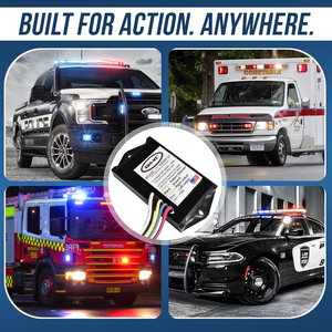 صندوق إضاءة <span class=keywords><strong>LED</strong></span> وامض بـ7 أنماط مختلفة وقناتين 12 فولت للتحذير في حالات الطوارئ للمركبات الخدمية والعملية - Product Image 6