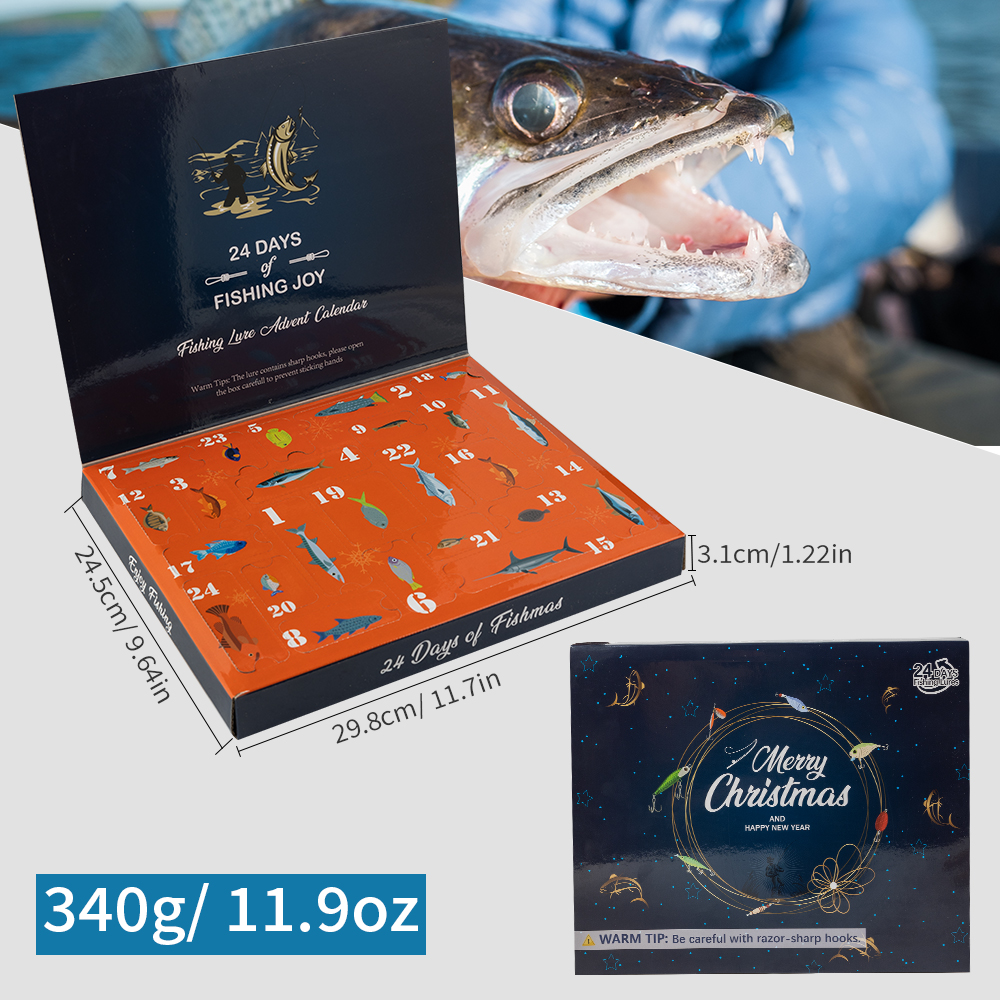 calender fishing lures LUSHAZER Fishing Lures Advent Calendar