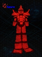 Costume de robot sur échasses lumineuses à LED, contrôlé par DMX512, costume de robot LED disco