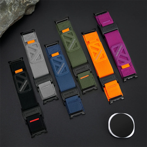 Cinturino in nylon intrecciato con chiusura a strappo per <span class=keywords><strong>Samsung</strong></span> Galaxy <span class=keywords><strong>Watch</strong></span> 8, compatibile con Galaxy <span class=keywords><strong>Watch</strong></span> 8 Ultra - Product Image 2
