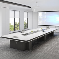 Table de conférence de luxe classique moderne, grande table de conférence de bureau pour 4m, 5m, 8m, 10-20 personnes, salle de réunion, table de conseil d'administration, 20 personnes