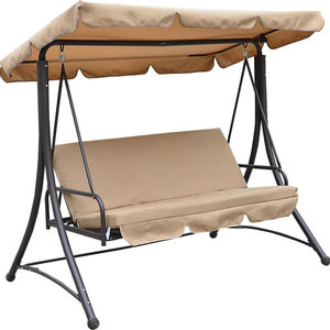 Columpio para patio exterior de 3 plazas, sofá <span class=keywords><strong>colgante</strong></span>, Metal con soporte de silla de jardín, muebles de equipamiento - Product Image 1