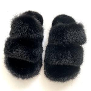 Che scorre di Nuovo modo di disegno <span class=keywords><strong>Donna</strong></span> Vera Pelliccia Diapositive Delle Donne di Lusso della pelliccia del <span class=keywords><strong>visone</strong></span> pantofole - Product Image 4