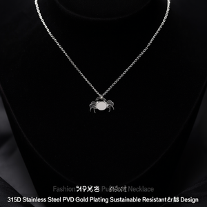 สร้อยคอจี้แฟชั่น สแตนเลส 316L ชุบทอง PVD ดีไซน์รูปปู ทนทาน เป็นมิตรต่อสิ่งแวดล้อม - Product Image 3