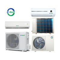 Esun 24v appareils ménagers 9000btu climatiseur solaire 25gw hybride onduleur cycle inverse climatiseur pour la maison