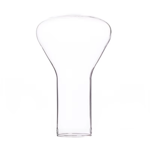 Tùy Chỉnh Tay Thổi Borosilicate Trong Suốt Đôi Lỗ Cong Dưới <span class=keywords><strong>Glass</strong></span> Đèn Bóng Đèn Cho Đèn Chùm Bóng Râm - Product Image 2