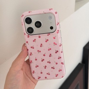 เคสโทรศัพท์ลายเชอร์รี่สีชมพูแบบเงา IMD สองชั้นรุ่นใหม่ล่าสุดสำหรับ iPhone 18 pro max 17 16 15 14 13  แข็งแรง ทนทานต่อแรงกระแทก ป้องกันอย่างดี  OEM cus - Product Image 4