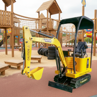 Excavatrice d'amusement pour enfants WZD-11, rotative, couleurs personnalisables, construction en fibre de verre pour parcs d'aventure et usage public