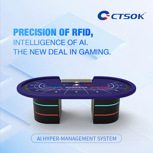 Mesa de Póker Electrónica de Lujo CTSOK y Gabinete para Croupier de Baccarat para Juegos y Entretenimiento - Product Image 2