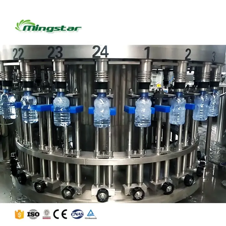 Mingstar Complete Automatic Bottle Filling Capping Machine Pure Drinking Spring Mineral Fill Bottle Water Bottling Plant
