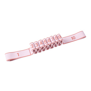Bande de résistance segmentée numérique, 8, 10, 12 niveaux réglables, bande d'étirement pour yoga et danse, latex, polyester, coton - Product Image 2