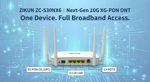 Chipsship Echolife EG8145X6 ZC-530NX6 XG-PON ONT AX3000 Wi-Fi 6 4GE+1TEL+2USB Double Bande 2.4G&5.8G Firmware Anglais FTTH GPON ONU - Product Image 5