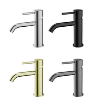 Robinet mélangeur en acier inoxydable 316L pour hôtel, finition or brossé poli, pour salle de bain, douche, cuisine, évier, vente en gros directe usine