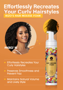 RIZO'S <span class=keywords><strong>Mousse</strong></span> coiffante haute qualité pour cheveux bouclés hydratants Coiffures protectrices longue durée <span class=keywords><strong>Mousse</strong></span> pour perruque - Product Image 6