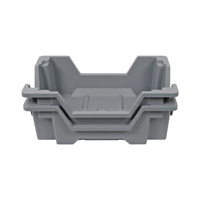 QS Precision Agriculture Optimisé Sanitaire Gris 600x400x190mm Offset Empilage Insecte Élevage Conteneur