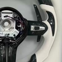 Volant en fibre de carbone LED avec palettes de changement de vitesse pour BMW M3 M4 M5 X3 X5 F10 F30 G20 G30 M Performance