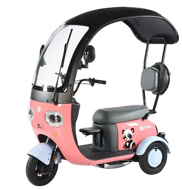 2024 fabriqué en Chine prix tricycle de fret électrique accessoires de haut de vélo fermé adulte petit scooter électrique tricycle