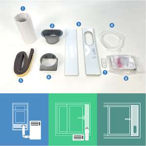 Chiqq Class A +++ Xách Tay AC 9000BTU 220V R410a Màu Trắng Sinh Thái 1HP Di Động Aircon Làm Mát Chỉ Nhỏ Homeuse Phiên Bản Tiếng Anh - Product Image 3