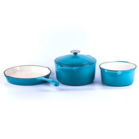 Juego de Ollas de Cocina Esmaltadas de Diseño Personalizado OEM ODM, Más Vendidas
