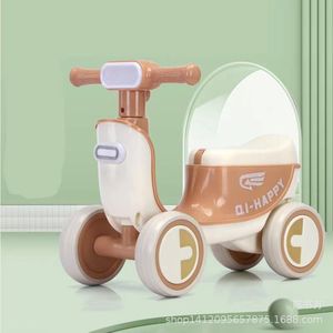 Qi Happy Kids Four Wheel Balance Bike 12 Inch With Lights And Music For 1-3 Years Old Toddler Gliding Walker - Product Image 4